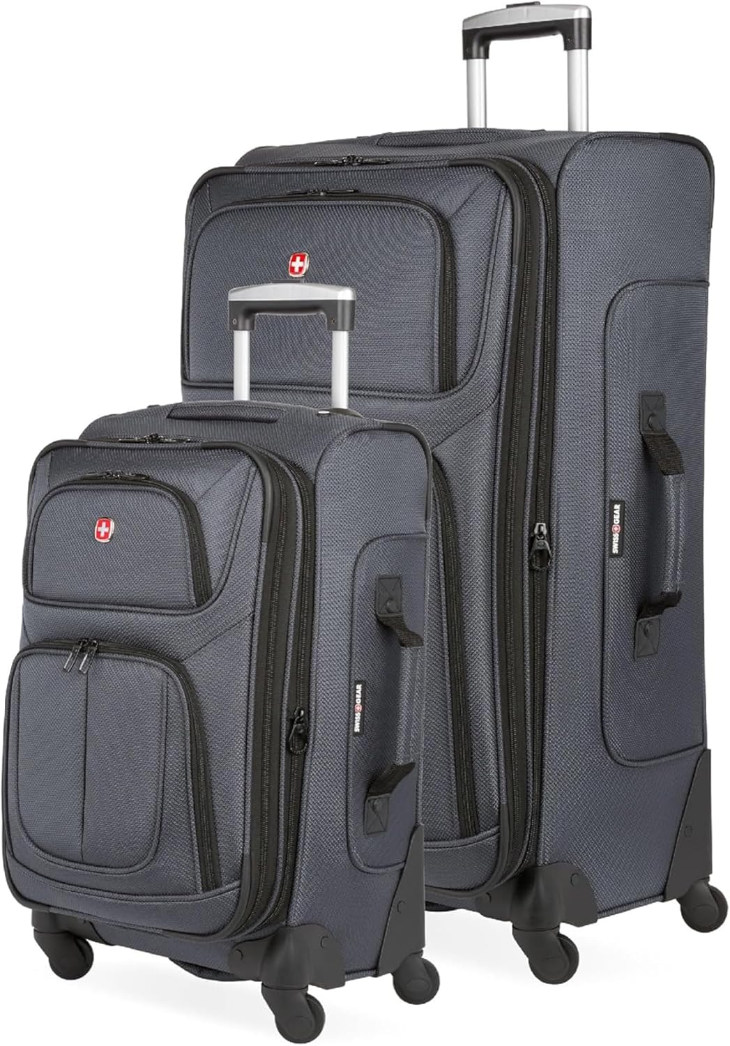 SwissGear Sion Softside Expandable Luggage, Dark Grey, 2-Piece Set (21/29) - B0DM9GV1HL