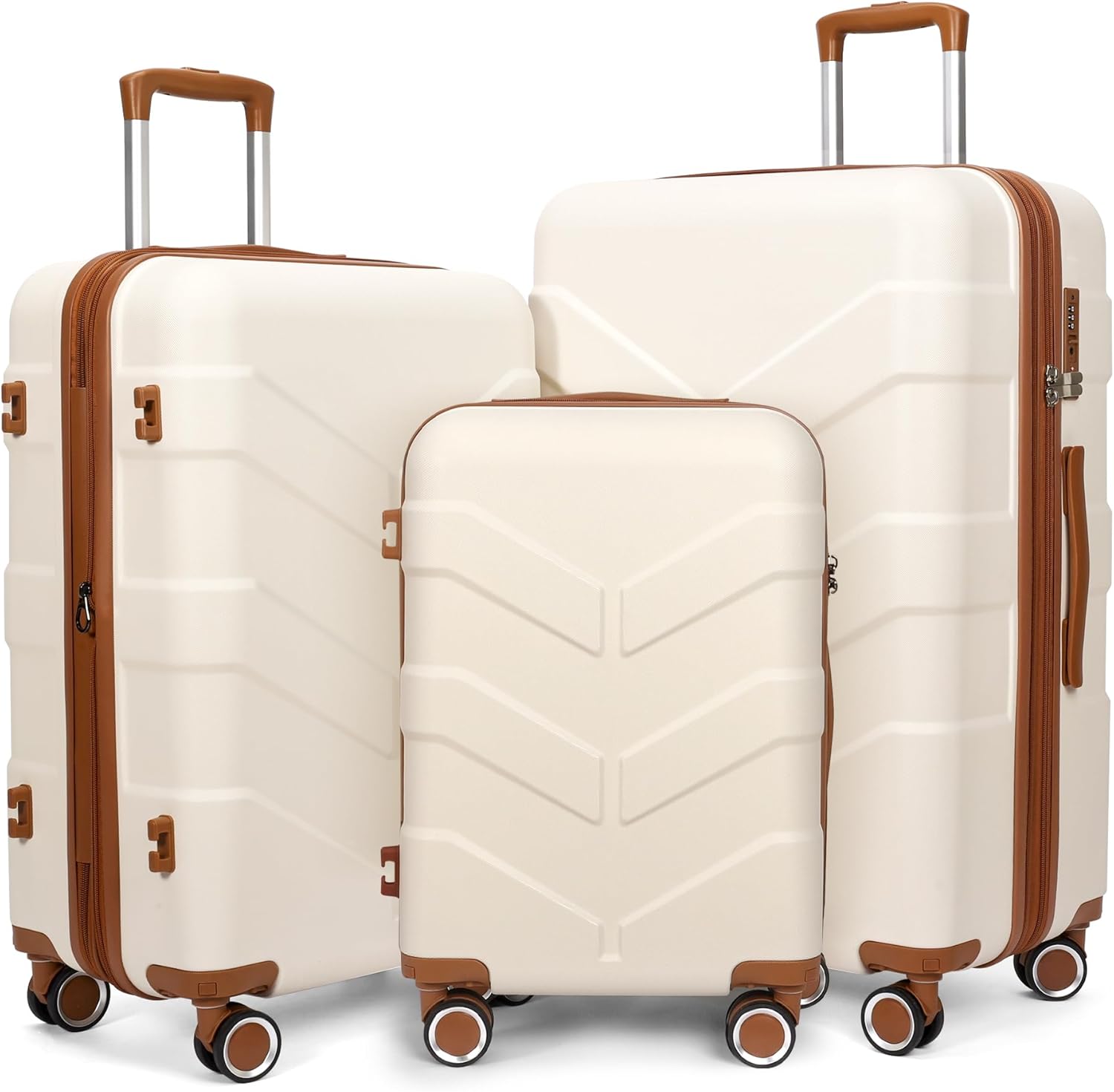 TILYMOL Luggage Sets 3 Piece with Spinner Wheel, Hardside Suitcase Set with TSA Lock, Expandable - B0DKXDBVFK