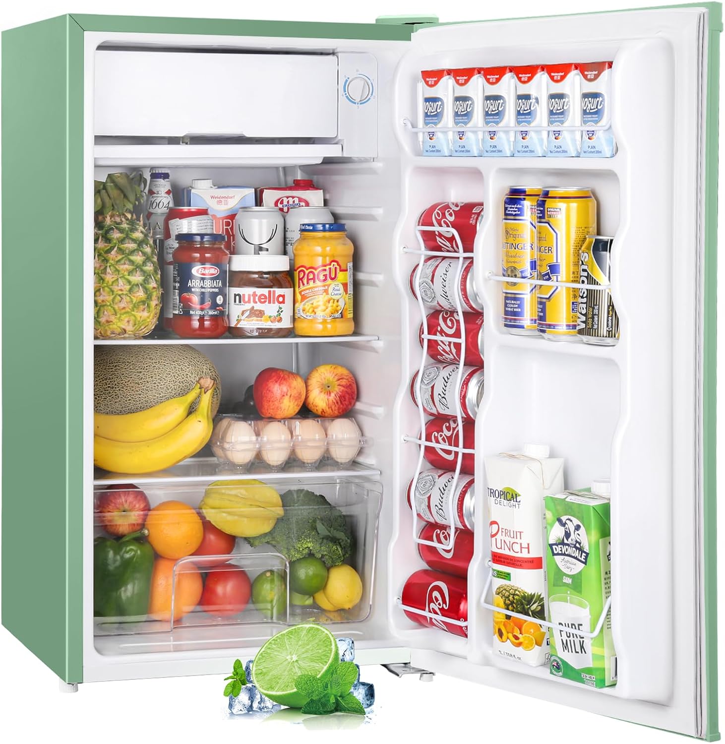 Upstreman 3.2 Cu.Ft Mini Fridge with Freezer, Single Door Mini Fridge, Dorm Fridge, Adjustable Therm - B0DBZ9YFRX