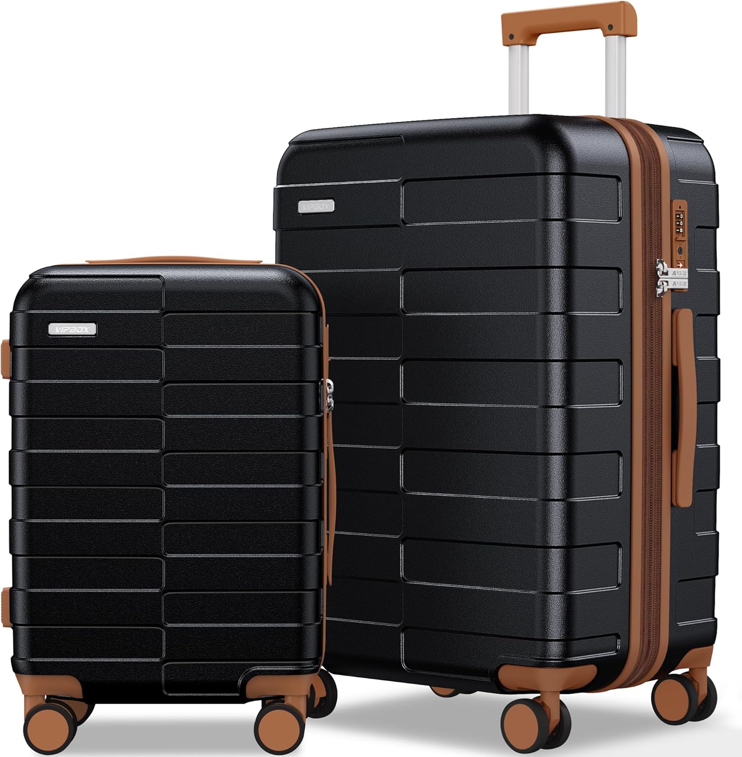 Vipbox Luggage Sets 2 Piece 20/24 Inch (3-YEARS VIP SERVICE) Hardside Ultra Durable Expandable Light - B0DCBTM2DN