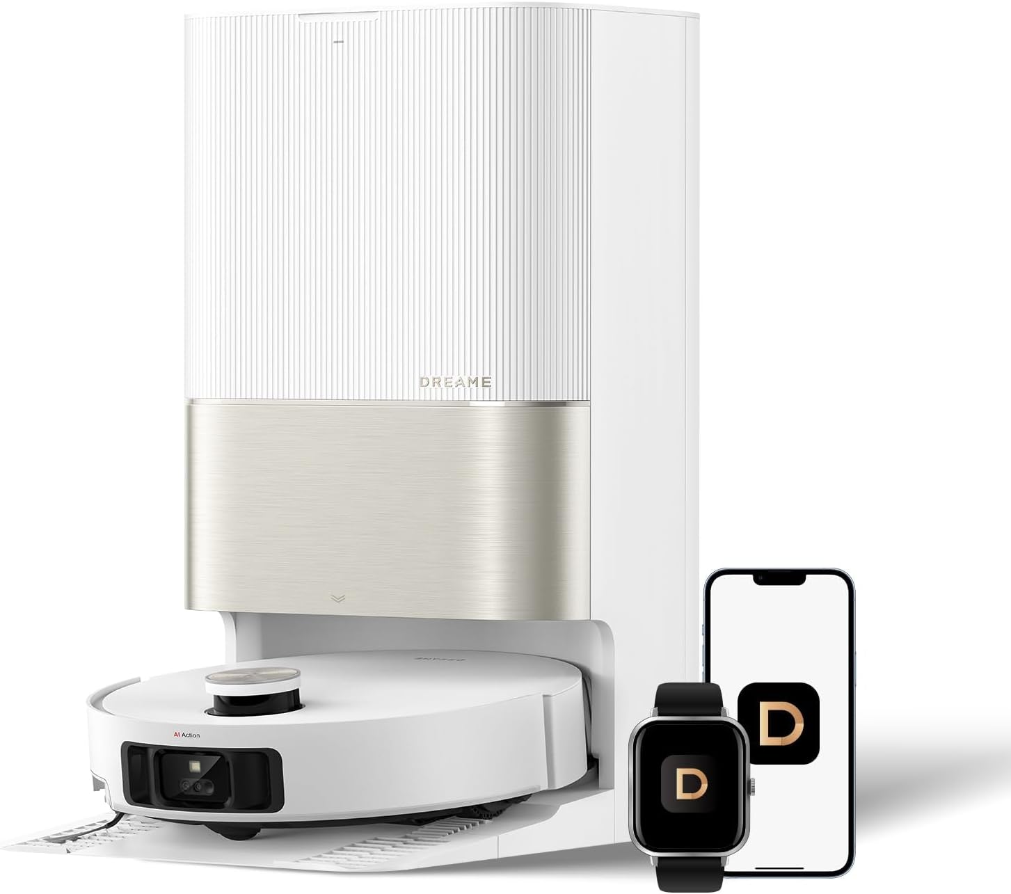 DREAME X50 Ultra White Robot Vacuum and Mop with Auto-Empty and Mop Self-Cleaning, 20,000Pa Suction, - B0DP2KP5P8