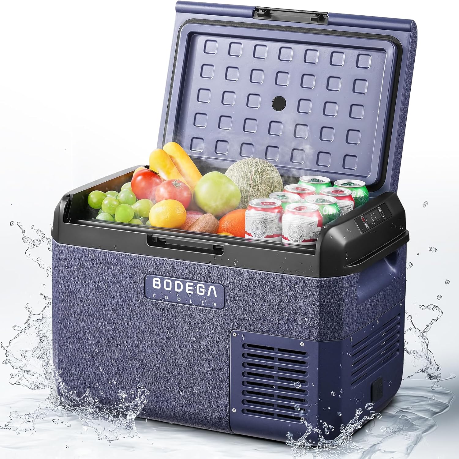 BODEGACOOLER 12 volt Car Refrigerator - Portable Freezer IPX4 Waterproof Car Fridge 26QT(25L) Electr - B0DR28M7YR