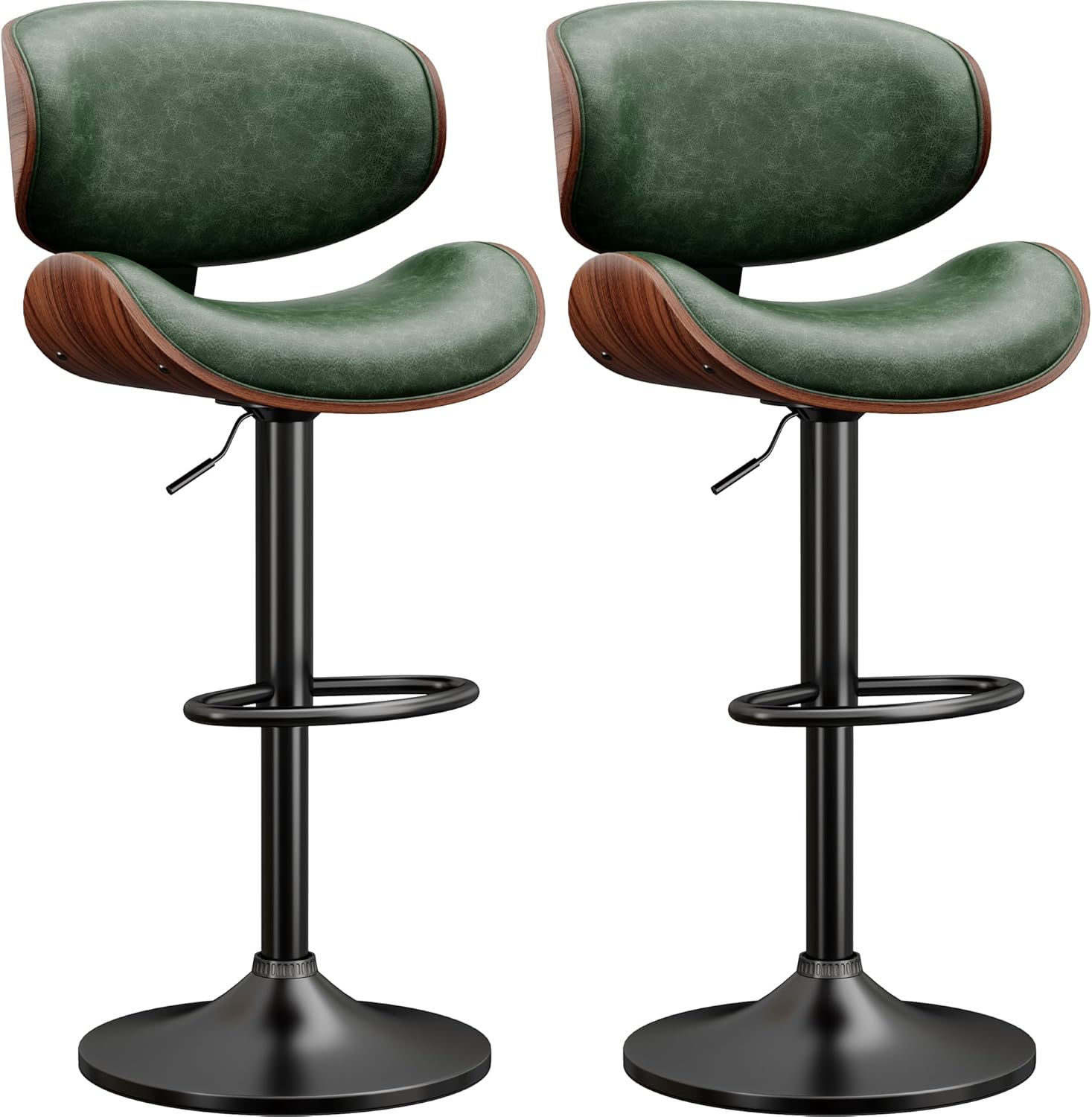 YaFiti Bar Stools Modern PU Leather Adjustable Swivel Barstools, Kitchen Counter Bar Stool Island Ba - B0DQBZKW7T