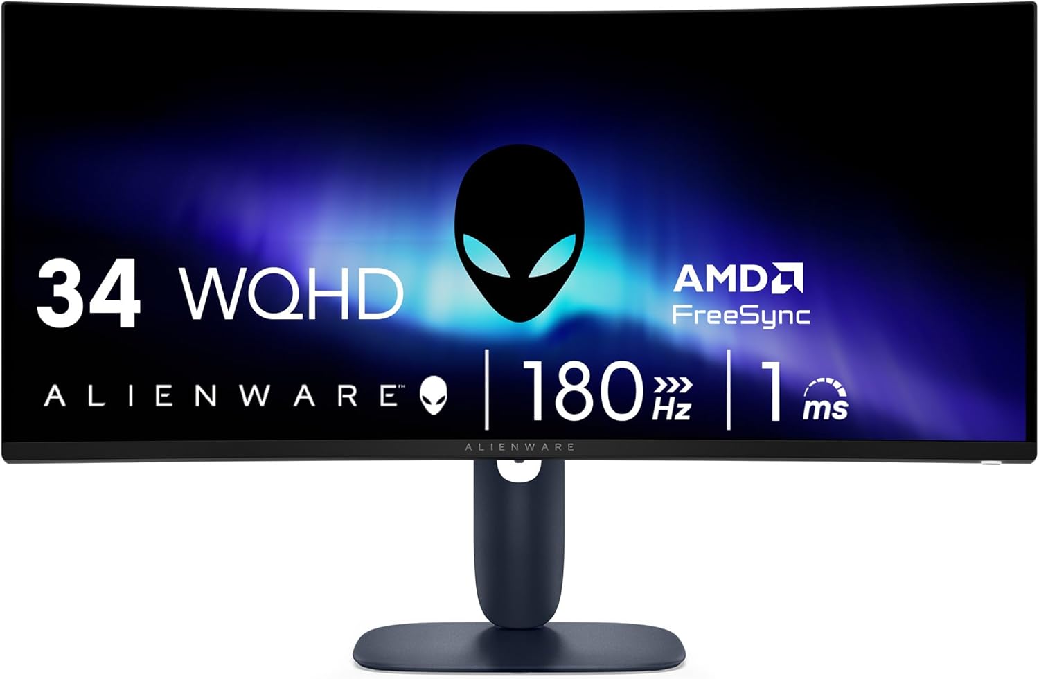 Alienware 34 Curved Gaming Monitor â€“ AW3425DWM - 34-inch WQHD 180Hz 1ms Display, 1500R, AMD - B0DZL719V1
